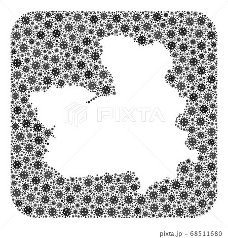 Map of Castile-La Mancha Province - Covid Collage with Empty Space Map of Castile-La Mancha Province - Covid Collage with Empty Space 68511680