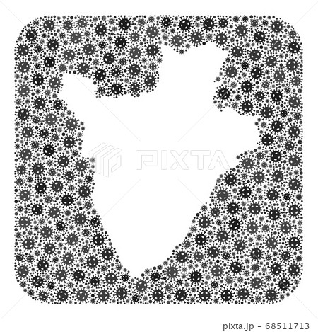 Map of Burundi - Covid Mosaic with Empty Space 68511713