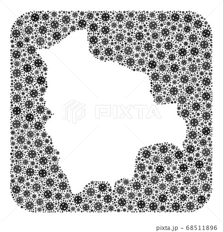 Map of Bolivia - Pandemic Virus Mosaic with Stencil Map of Bolivia - Pandemic Virus Mosaic with Stencil 68511896