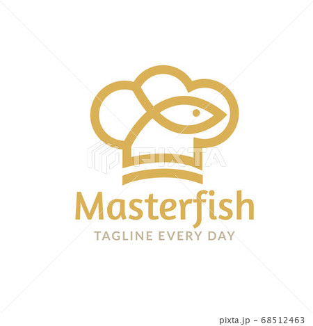 Seafood Cheef logo design template for restaurant 68512463