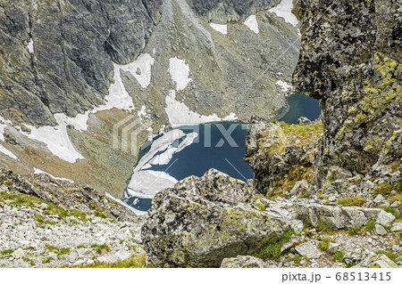 Krivan Green tarn from Krivan peak, High Tatras, Krivan Green tarn from Krivan peak, High Tatras, 68513415