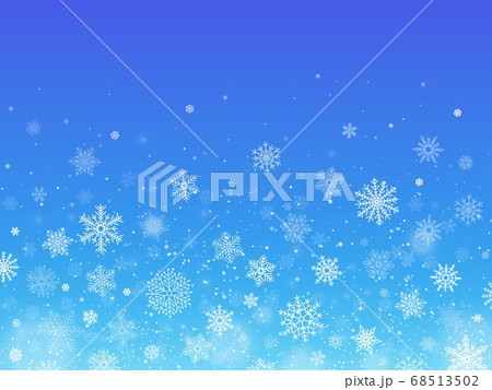 Snowflakes blue background. Winter falling snow. Christmas holiday decoration for greeting and invitation card Snowflakes blue background. Winter falling snow. Christmas holiday decoration for greeting and invitation card 68513502