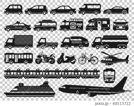 Vehicle icon illustration set Vehicle icon illustration set 68513722