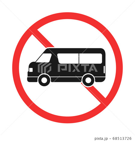 自動車禁止マークのイラスト 68513726