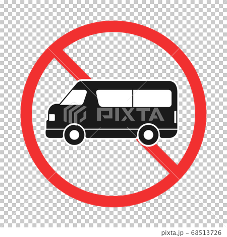 自動車禁止マークのイラスト 68513726