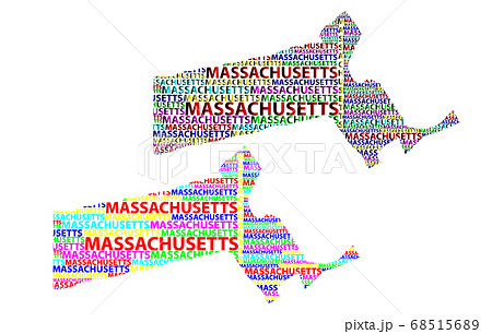 Map of Massachusetts - vector illustration 68515689