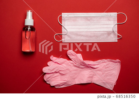 Medical equipment background. Protective masks 68516350