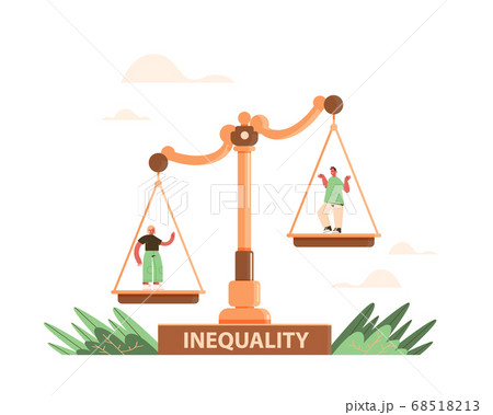 businessman and businesswoman on scales business corporate inequality concept businessman and businesswoman on scales business corporate inequality concept 68518213
