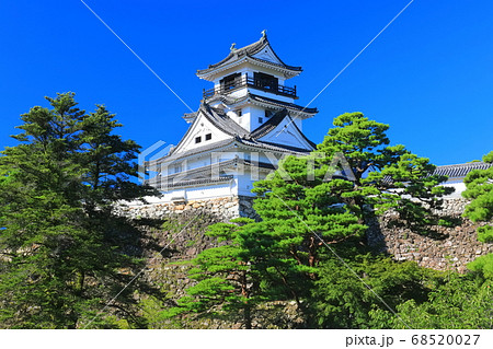 【高知県】快晴下の高知城天守閣 68520027
