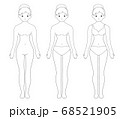 全身　正面イラスト 68521905