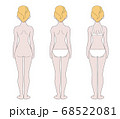 後姿イラスト 68522081