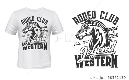 Horse mustang mascot t-shirt print vector stallion 68522130