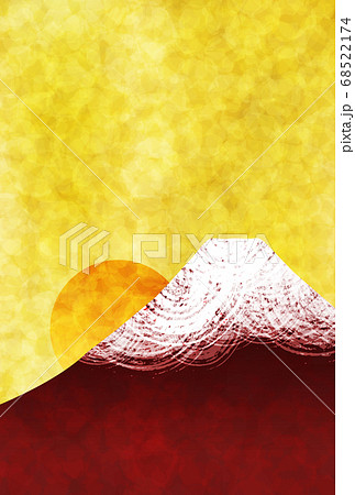富士山 年賀状 和紙 背景 富士山 年賀状 和紙 背景 68522174