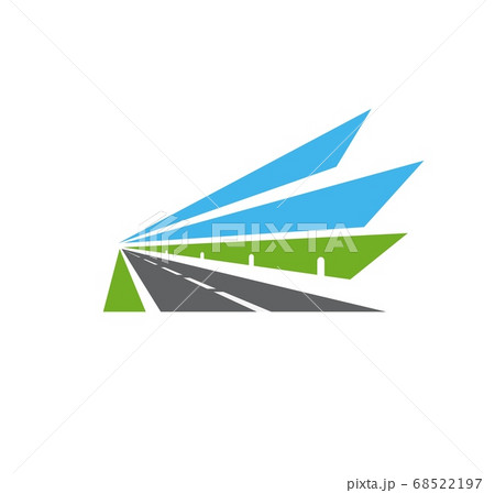 Highway vector icon, road, isolated pathway sign Highway vector icon, road, isolated pathway sign 68522197