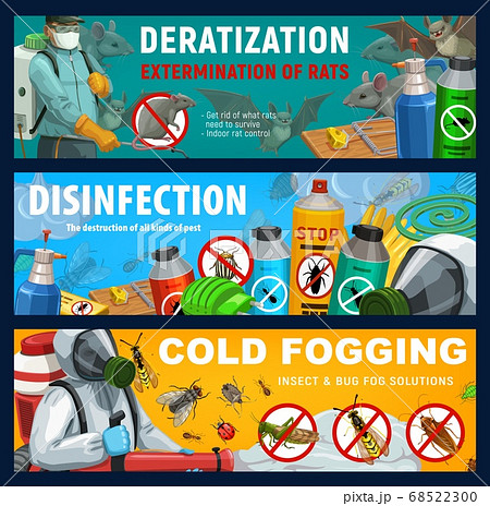 Pest control banners, disinfection, deratization 68522300
