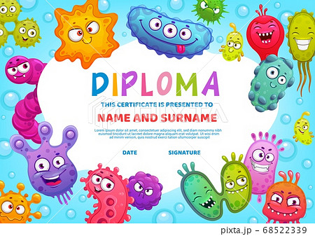 Education school or kindergarten diploma viruses 68522339