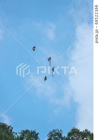 高圧電線架け替え工事 68522366