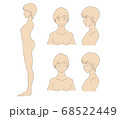 上半身イラスト 68522449