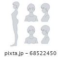 上半身イラスト 68522450