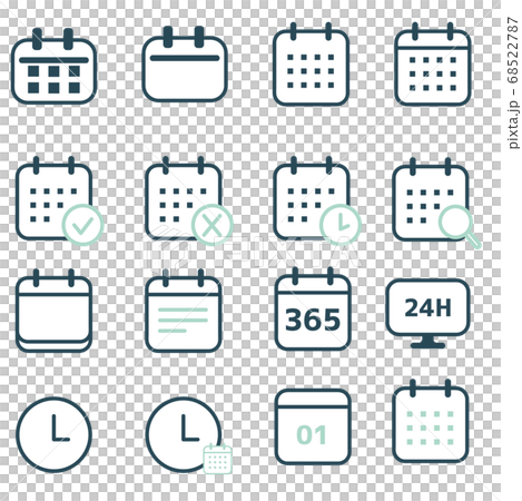 カレンダーアイコンセット 68522787