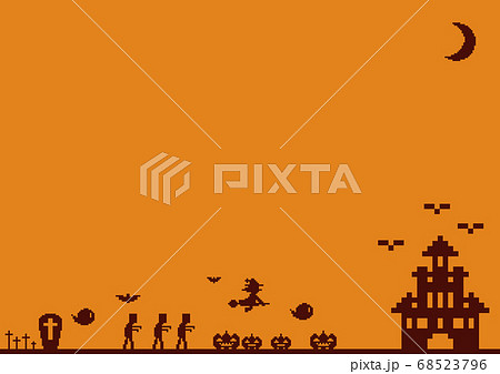ハロウィンの風景イラスト・1 ハロウィンの風景イラスト・1 68523796