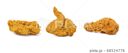 Fried chicken an isolated on white background 68524776