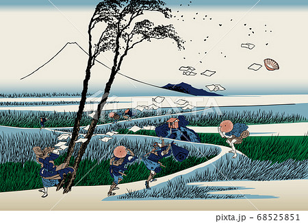 葛飾北斎イメージ駿州江尻2 68525851