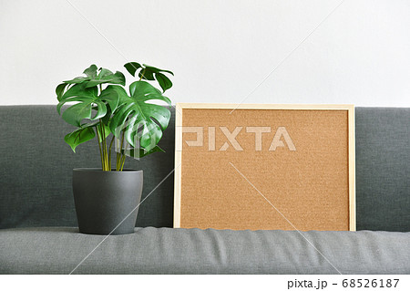 Artificial plant, Fiddle leaf fig tree houseplant for home and living room interior. 68526187