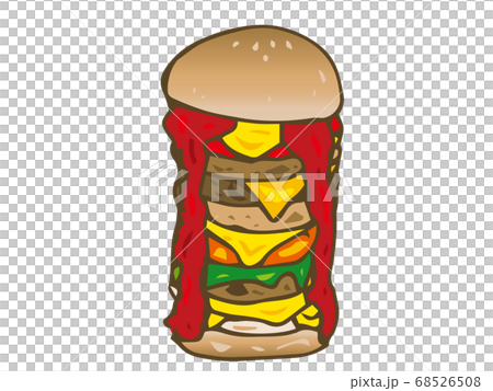 Hamburger piled up high 68526508