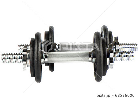 Two dumbbells collection isolated on white background. 68526606