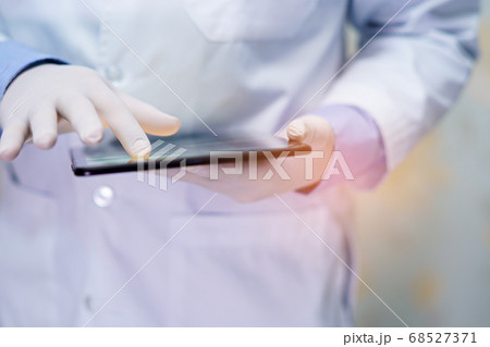 Asian senior or elderly old lady woman patient - Stock Photo