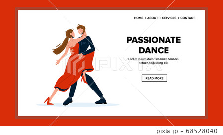 Passionate Dance Tango Performing Couple Vector Illustration Passionate Dance Tango Performing Couple Vector Illustration 68528040