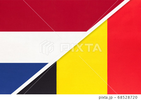 Netherlands or Holland and Belgium, symbol of flags 68528720