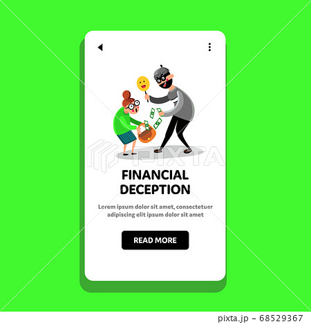 Financial Deception Cajolery Money People Vector Illustration Financial Deception Cajolery Money People Vector Illustration 68529367