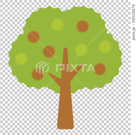 秋に実をつけた栗の木のアイコン 秋に実をつけた栗の木のアイコン 68529878