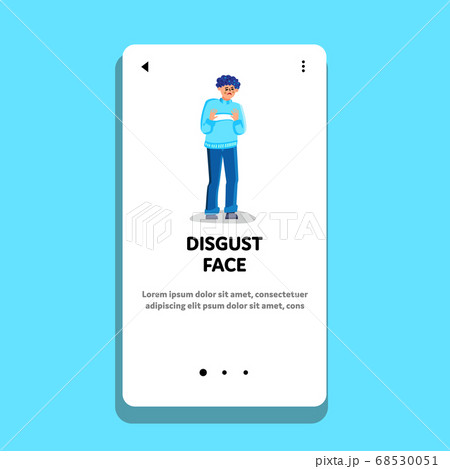Disgust Face Man Unhappy Sadness Emotion Vector Disgust Face Man Unhappy Sadness Emotion Vector 68530051