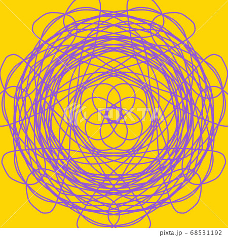 Purple abstract shape on yellow background. Computer generated geometric illustration. Purple abstract shape on yellow background. Computer generated geometric illustration. 68531192