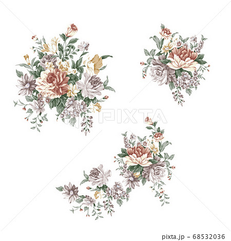 Modern Flower Decoration Stock Illustration