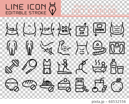 Line icon beauty series vol.4 diet 68532556