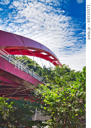 黒部川にかかる夏の愛本橋 68533571