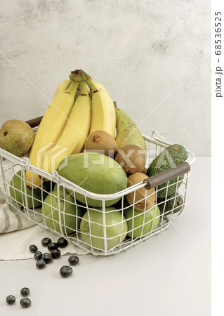 Fresh ripe fruits - green apples, green pears, Fresh ripe fruits - green apples, green pears, 68536525