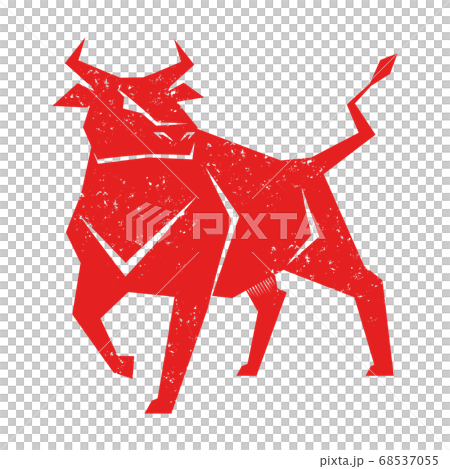 Stamp-style illustration of whole cow Stamp-style illustration of whole cow 68537055