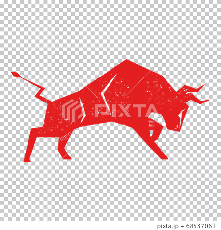 Stamp-style illustration of whole cow Stamp-style illustration of whole cow 68537061