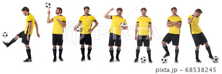 Soccer player set isolated 68538245