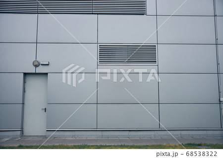 Building with closed door on the street Building with closed door on the street 68538322