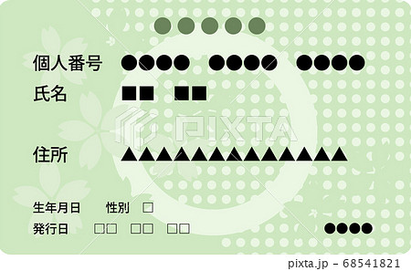 通知カード　イメージ 68541821