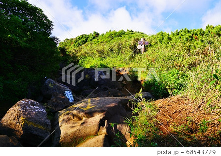 十勝岳登山　十勝岳温泉から登る　富良野岳への分岐 68543729