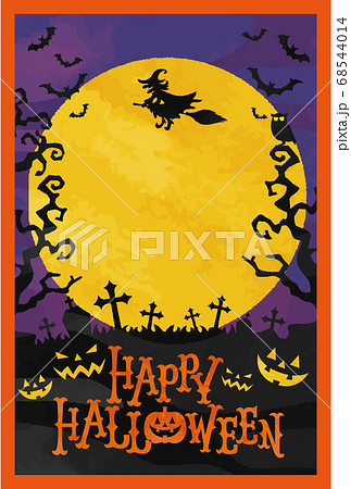 ハロウィンイラスト 背景素材 68544014