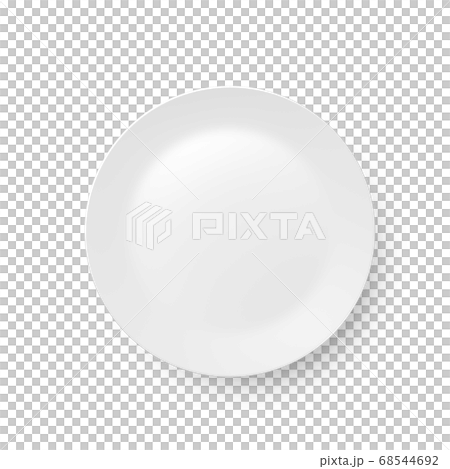 White plate overhead view oval plate White plate overhead view oval plate 68544692