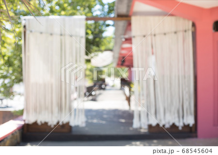 Empty cafe on a beach on a sunny day. Travel and vacation concept 68545604